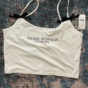 Cropped pac sun tank with bows